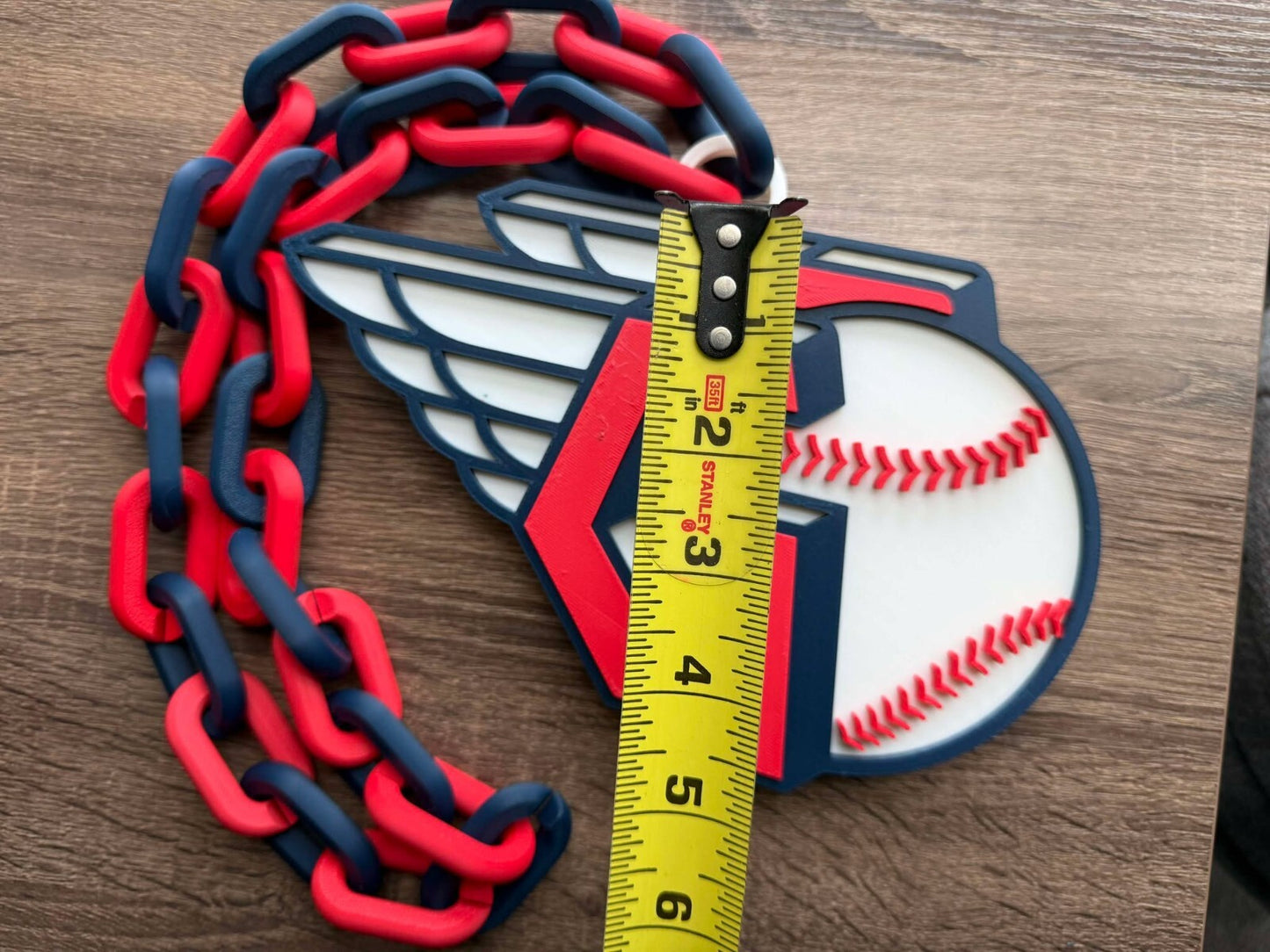 Cleveland Guardians V2 Oversized Necklace, Pendant Chain