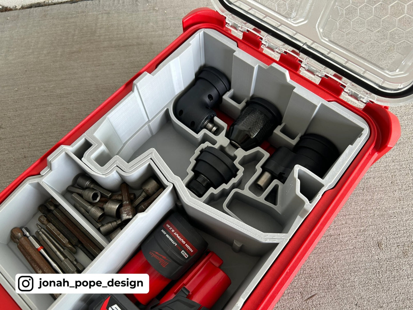 jpd 3d Printed Insert for Milwaukee Packout & M12 4-in-1 Installation Driver V2