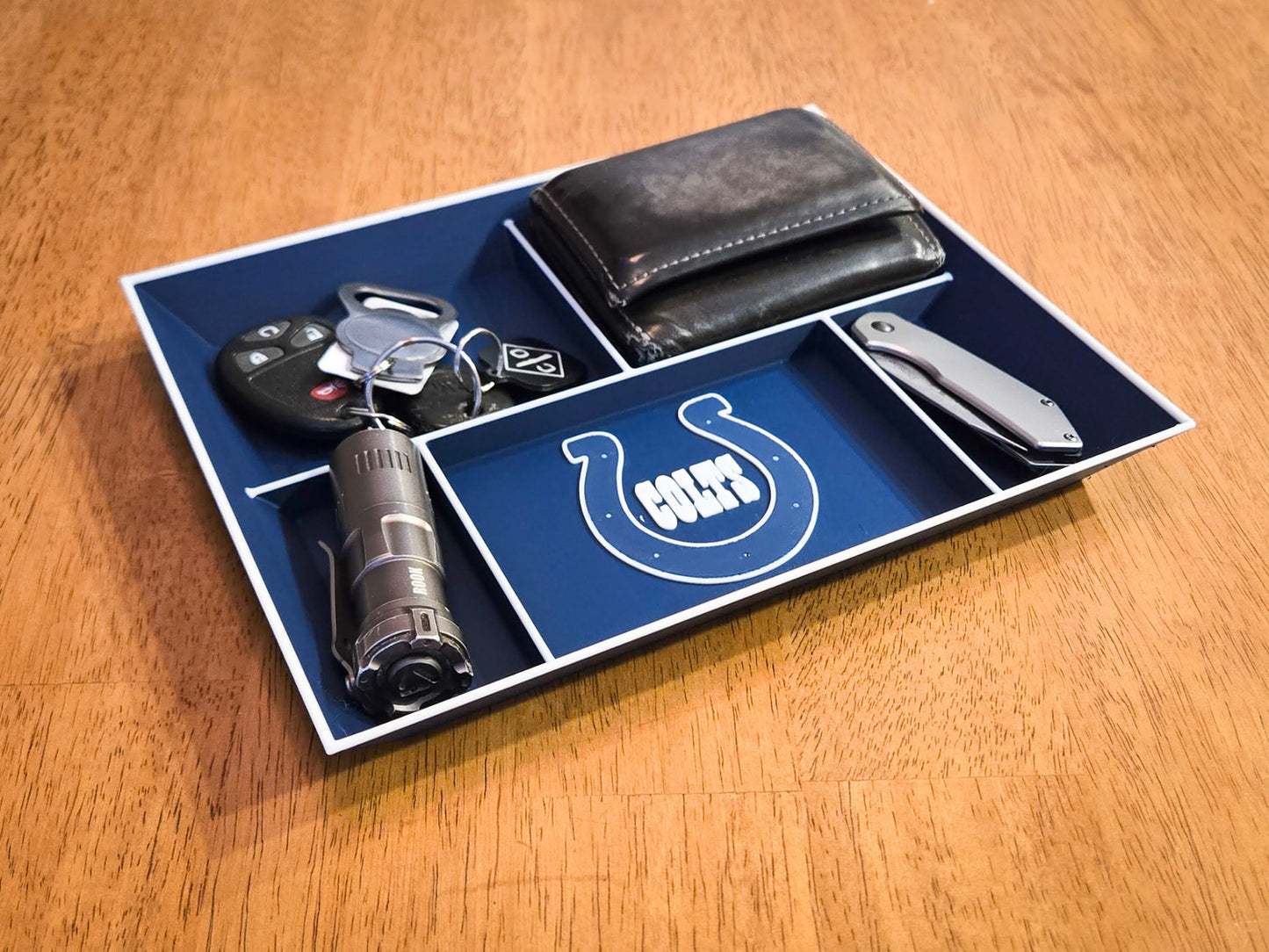 Indianapolis Colts EDC Dump Tray 3D Printed Valet Desk Organizer Catchall