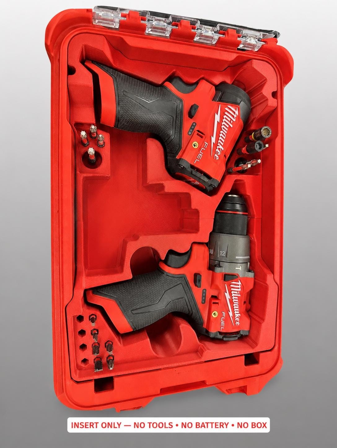 Milwaukee Packout Insert for M12 Fuel 1/2 in. Hammer Drill +1/4 in Impact Driver