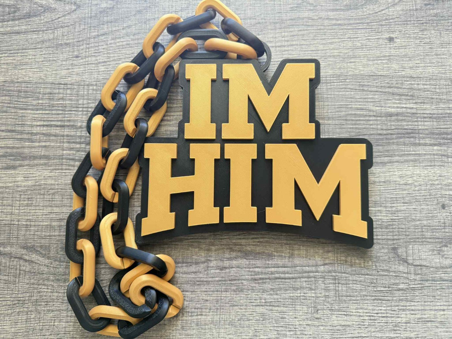 Im Him Logo Oversized Necklace, Hype Chain