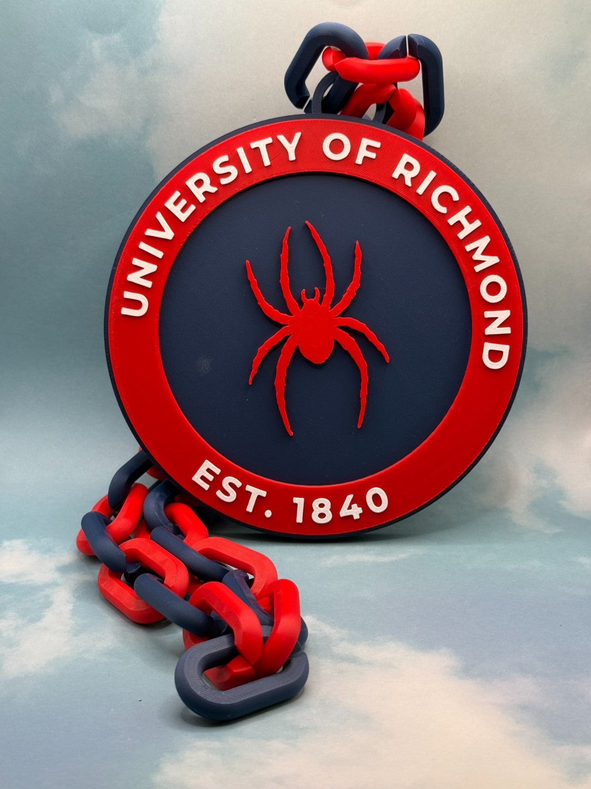 Richmond Spiders Oversized Logo Necklace Turnover Hype Chain HandMade 3D Printed