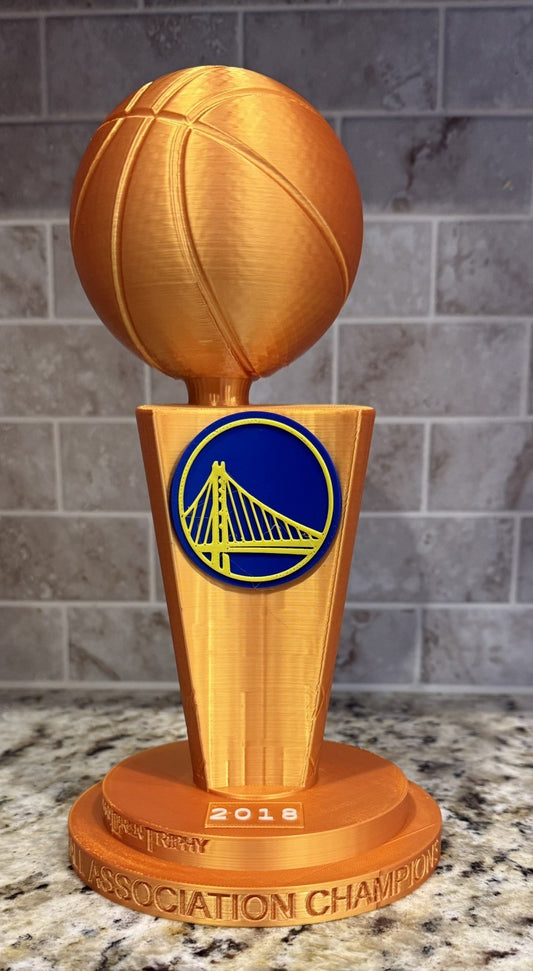 2018 Golden State Warriors NBA CHAMPION TROPHY gold Larry O'Brien 10 inches