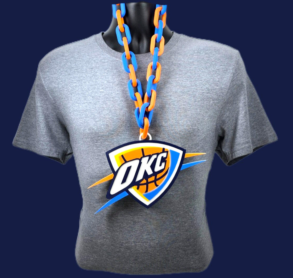 Oklahoma City Thunder OKC Fan Chain NBA Big Oversized Necklace Basketball Merch