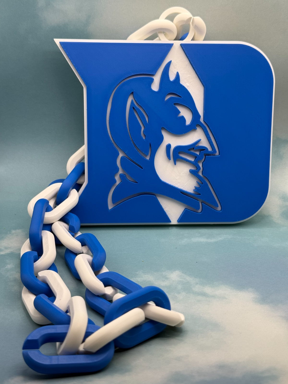 Duke Blue Devils Oversized Fan Necklace & Chain