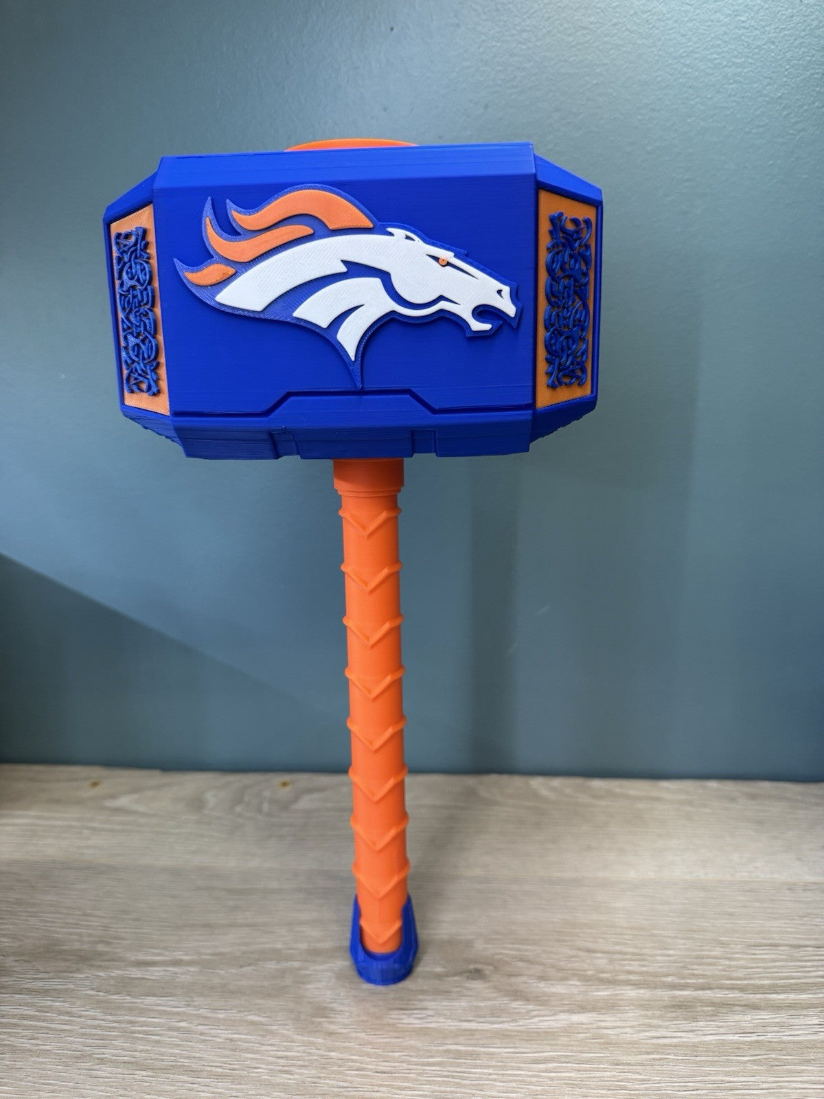 Denver Broncos 13” Thor Hammer Decoration NFL INSPIRED football Gift Man Cave