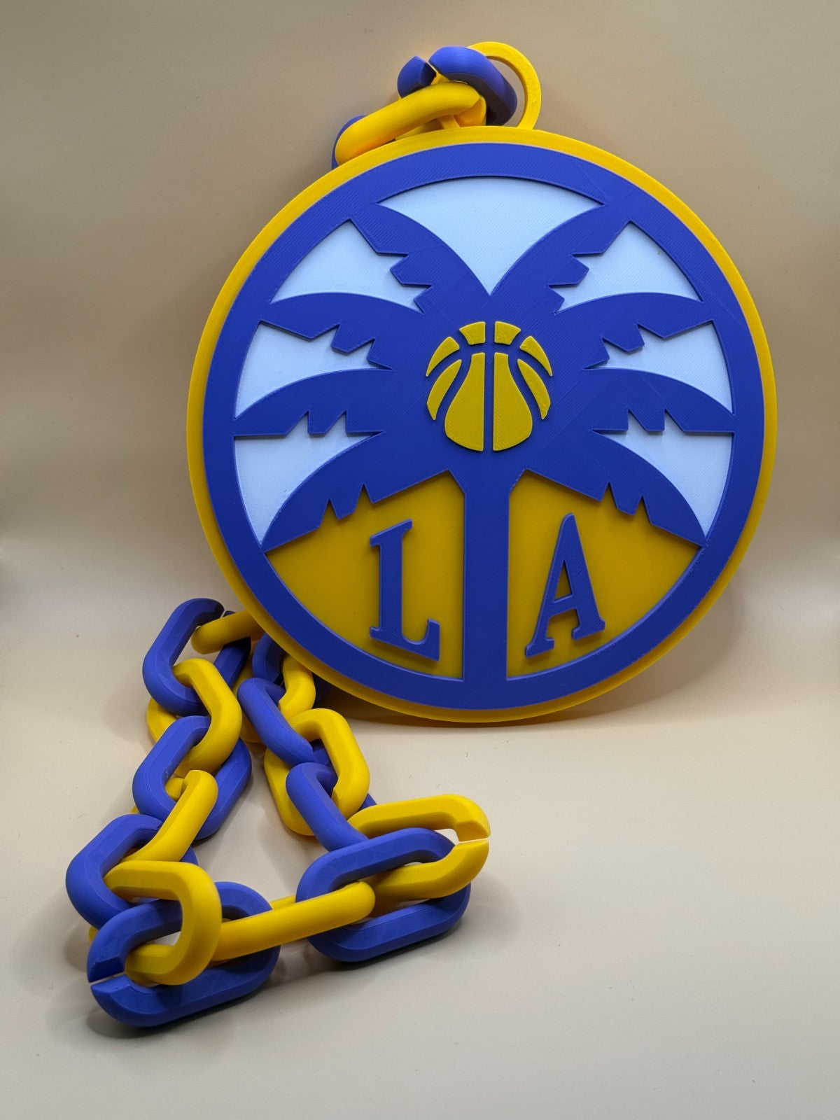 Los Angeles Sparks Oversized Necklace Hype Turnover Chain WNBA HandMade 3D Print