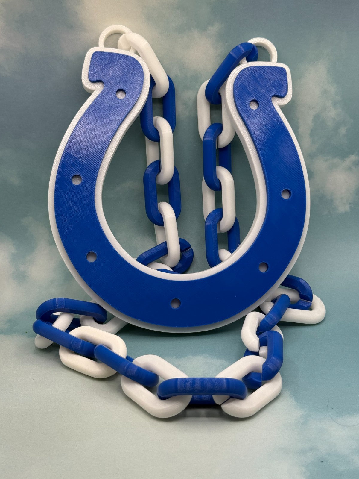 Indianapolis Colts Oversized Logo Necklace Pendant Chain Handmade 3D Printed
