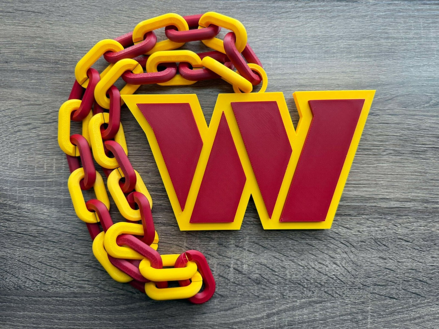 Washington Commanders Oversized Necklace, Hype Chain [Made to Order]