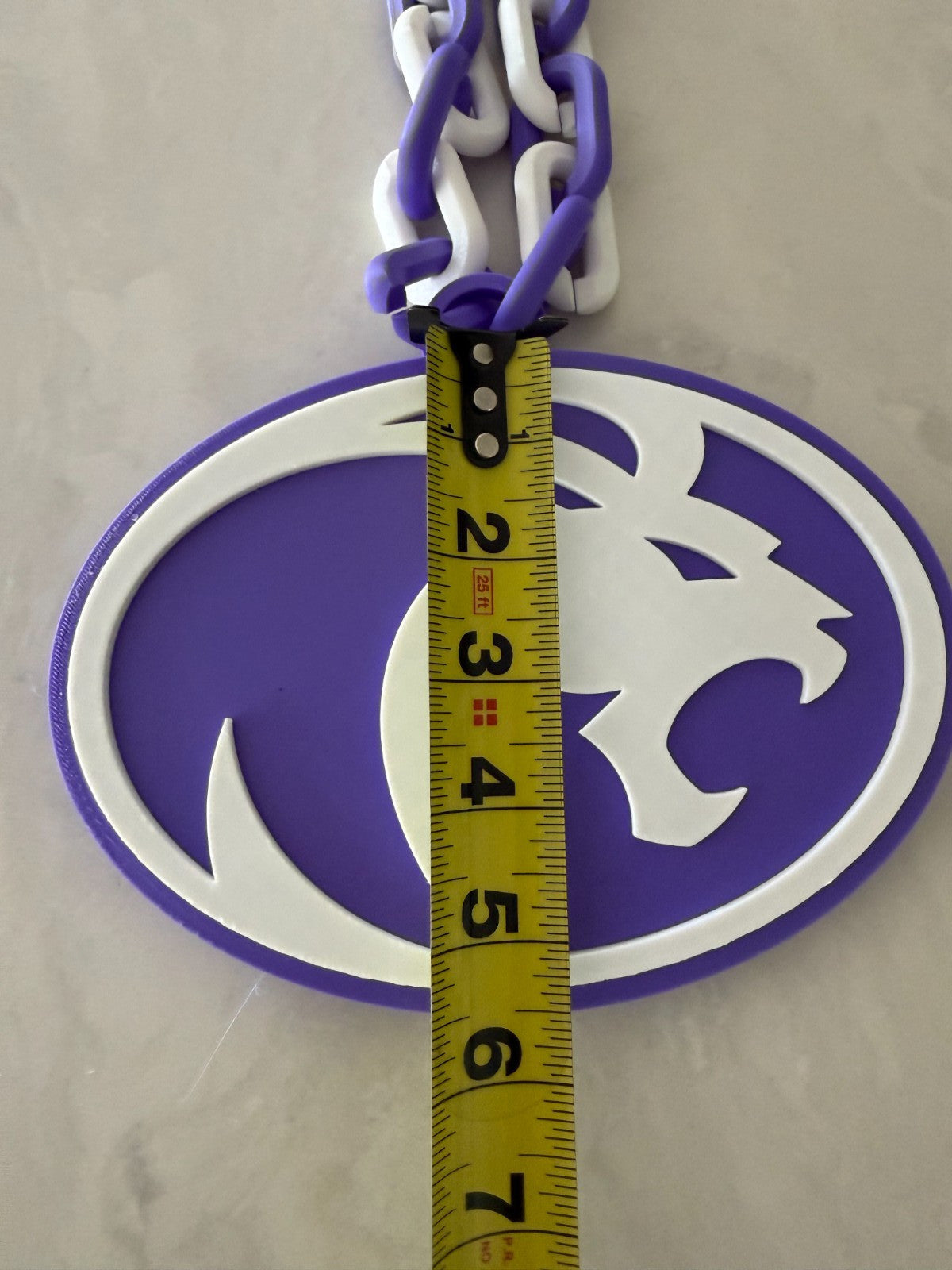 UNA Lions Oversized Necklace Hype Chain NCAA Fan Big Logo Purple Gold