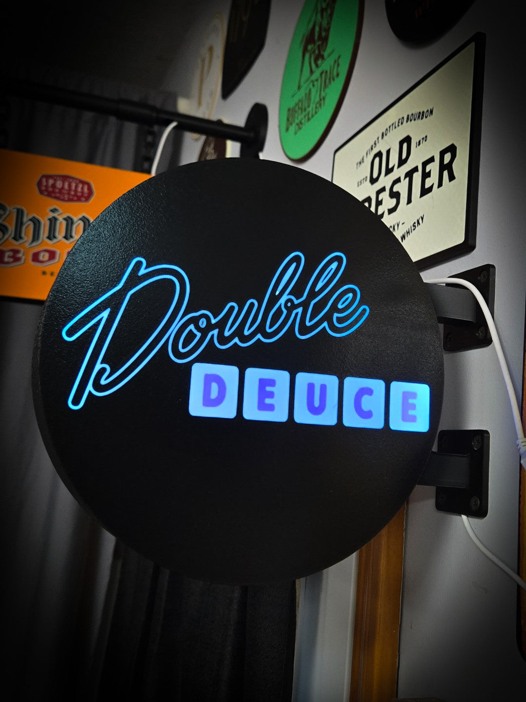 DOUBLE DEUCE (Road House) 12 Inch Light Box LED Sign 3D Printed Wall Decor