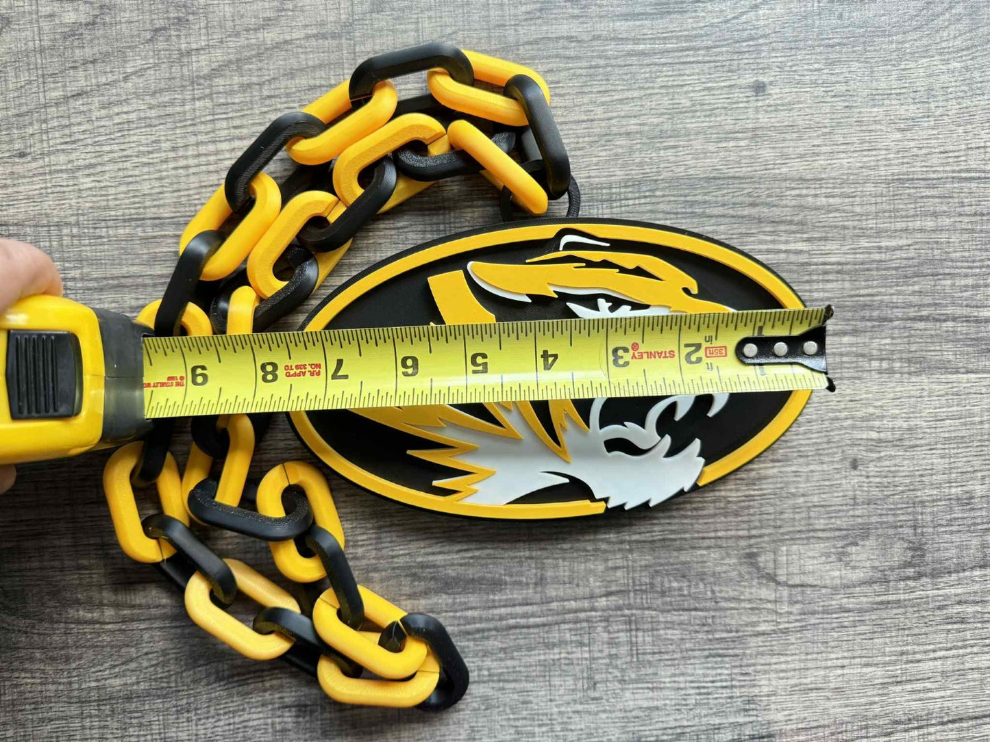 Missouri Tigers Logo Oversized Necklace, Hype Chain [Made To Order]