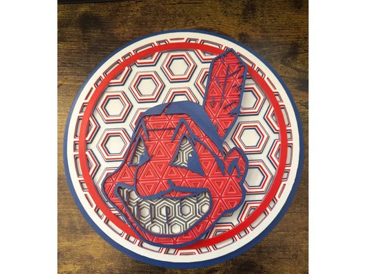 Cleveland Indians Wall Art Or Display 3D printed Dimensional Mosaic