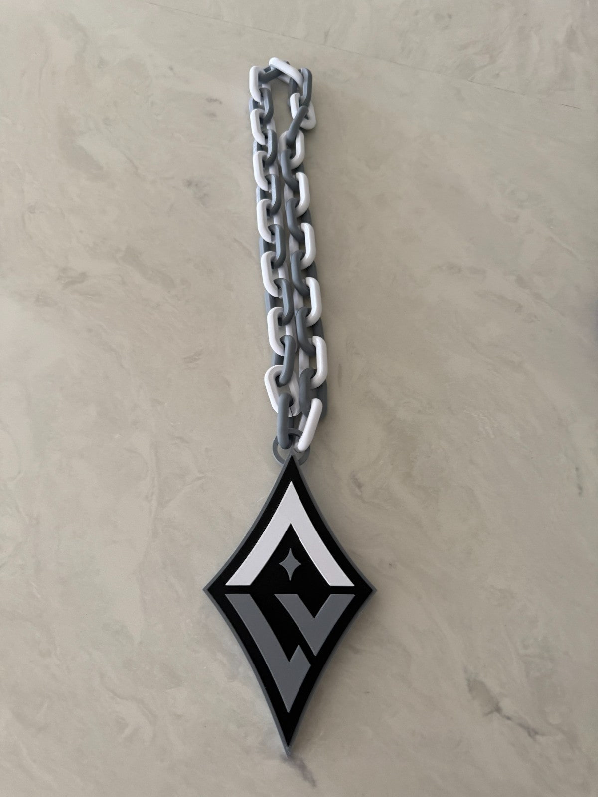 Las Vegas Aces Oversized Necklace, Hype Turnover Chain HandMade 3D Printed