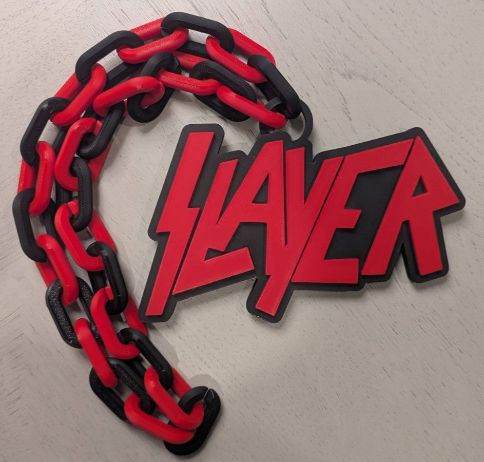 Slayer 3D Logo Sign Wall Desk Shelf Art Pendant Necklace
