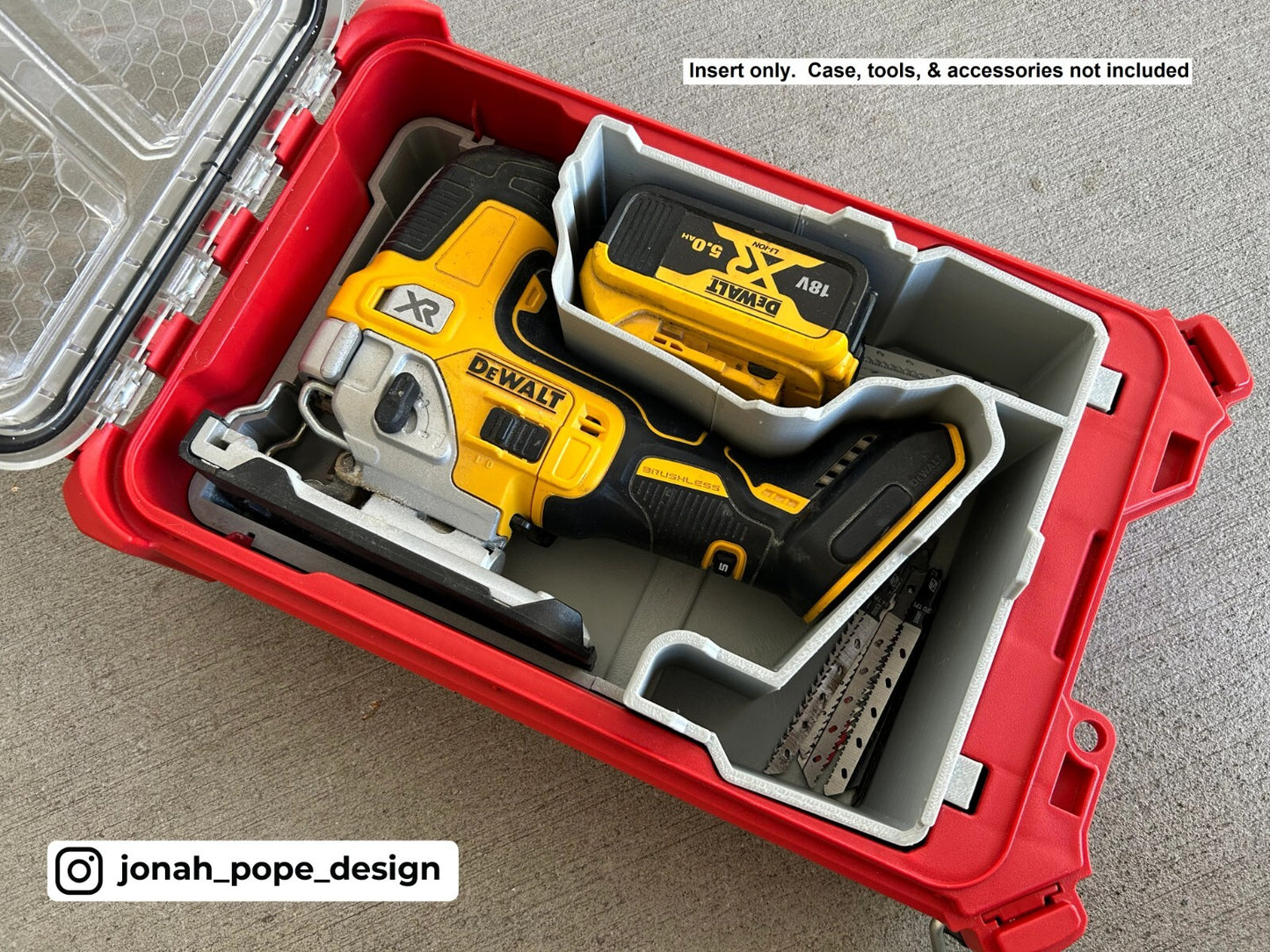 Milwaukee Packout Insert for Dewalt Barrel Handle Jigsaw (Insert Only)