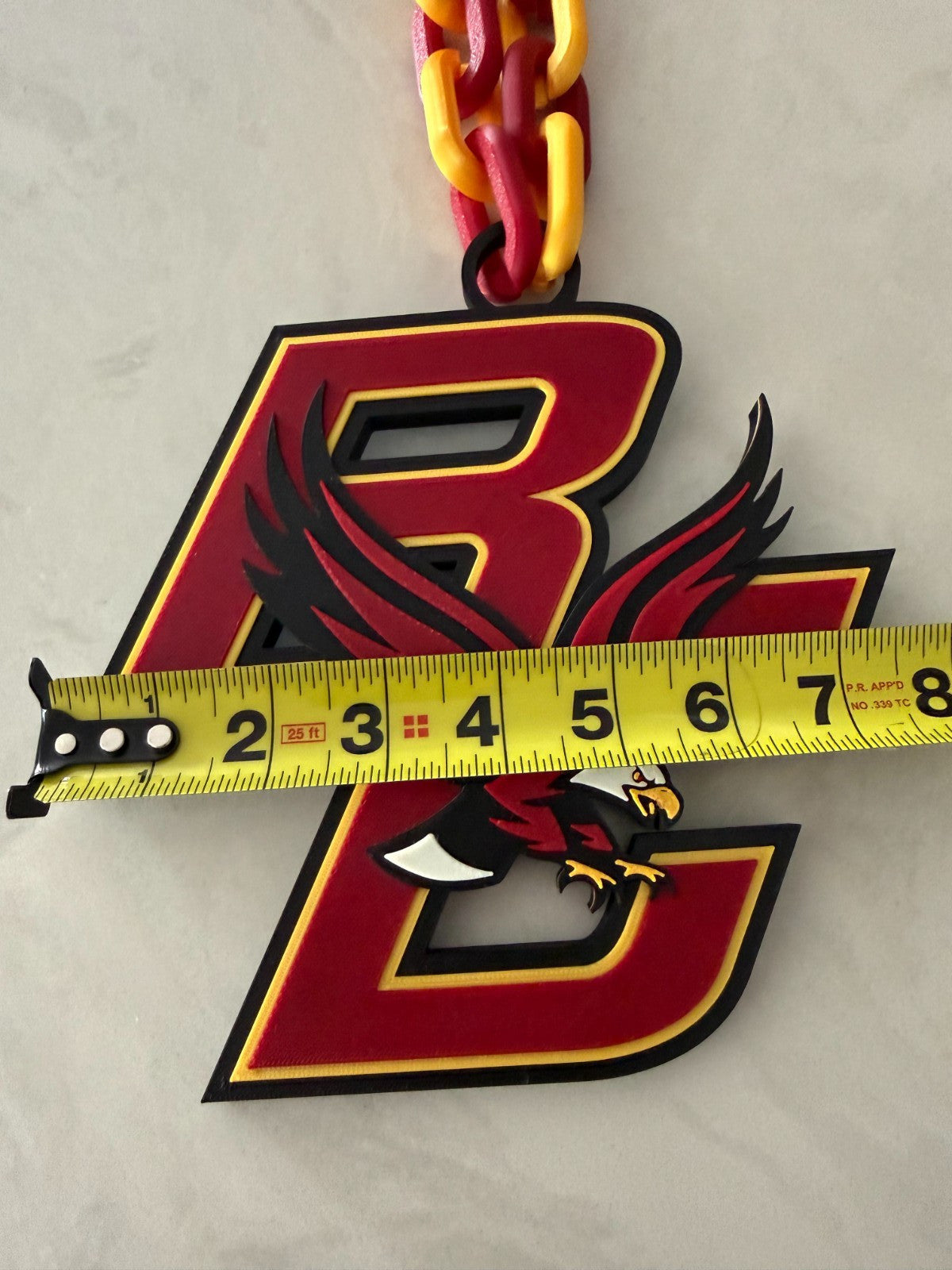 Boston College Eagles  Oversized Logo Necklace Handmade 3D Printed