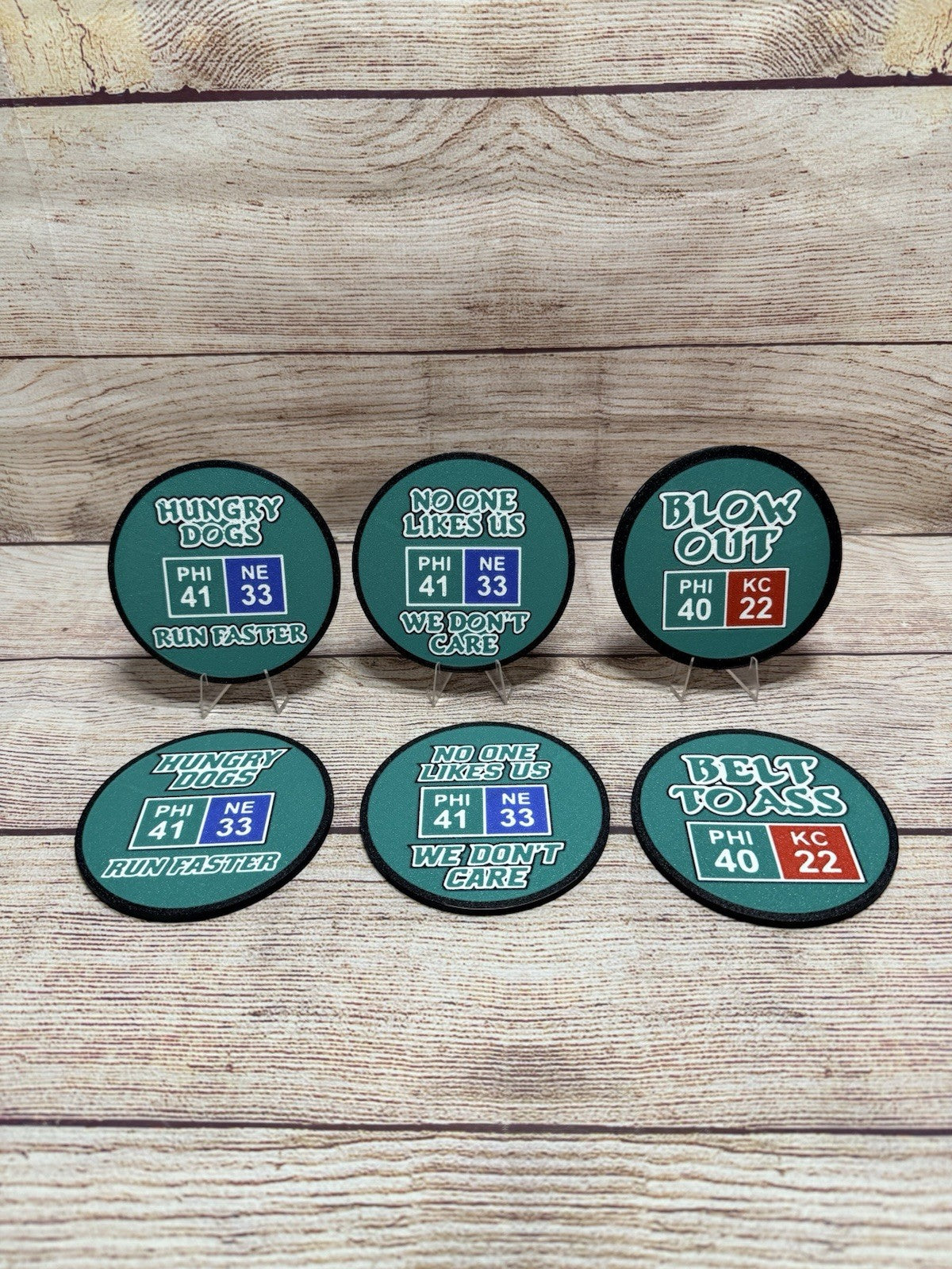 Philadelphia Eagles Custom Drink Coasters Set Of 4 Pick Any Variations
