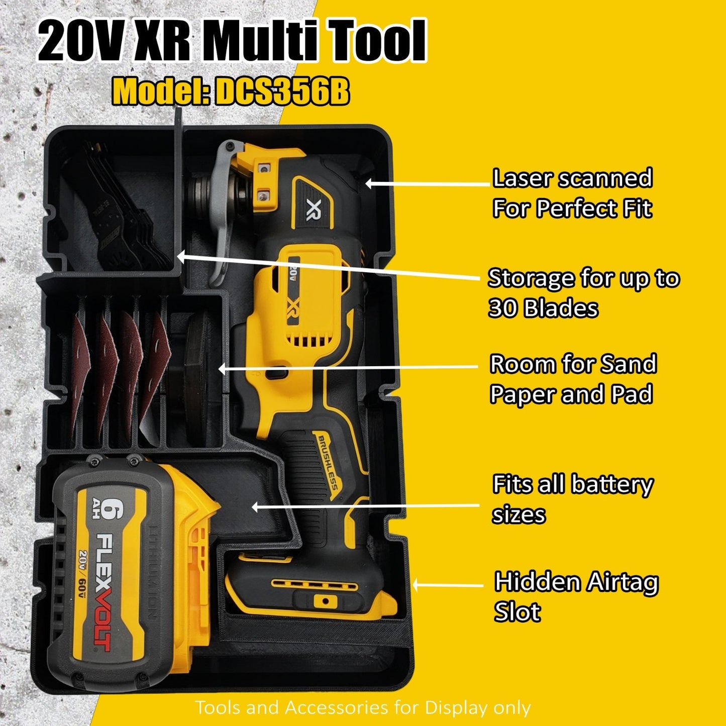 DeWALT Deep Compact Organizer 20V Oscillating Multi-Tool DCS365B (Insert Only)