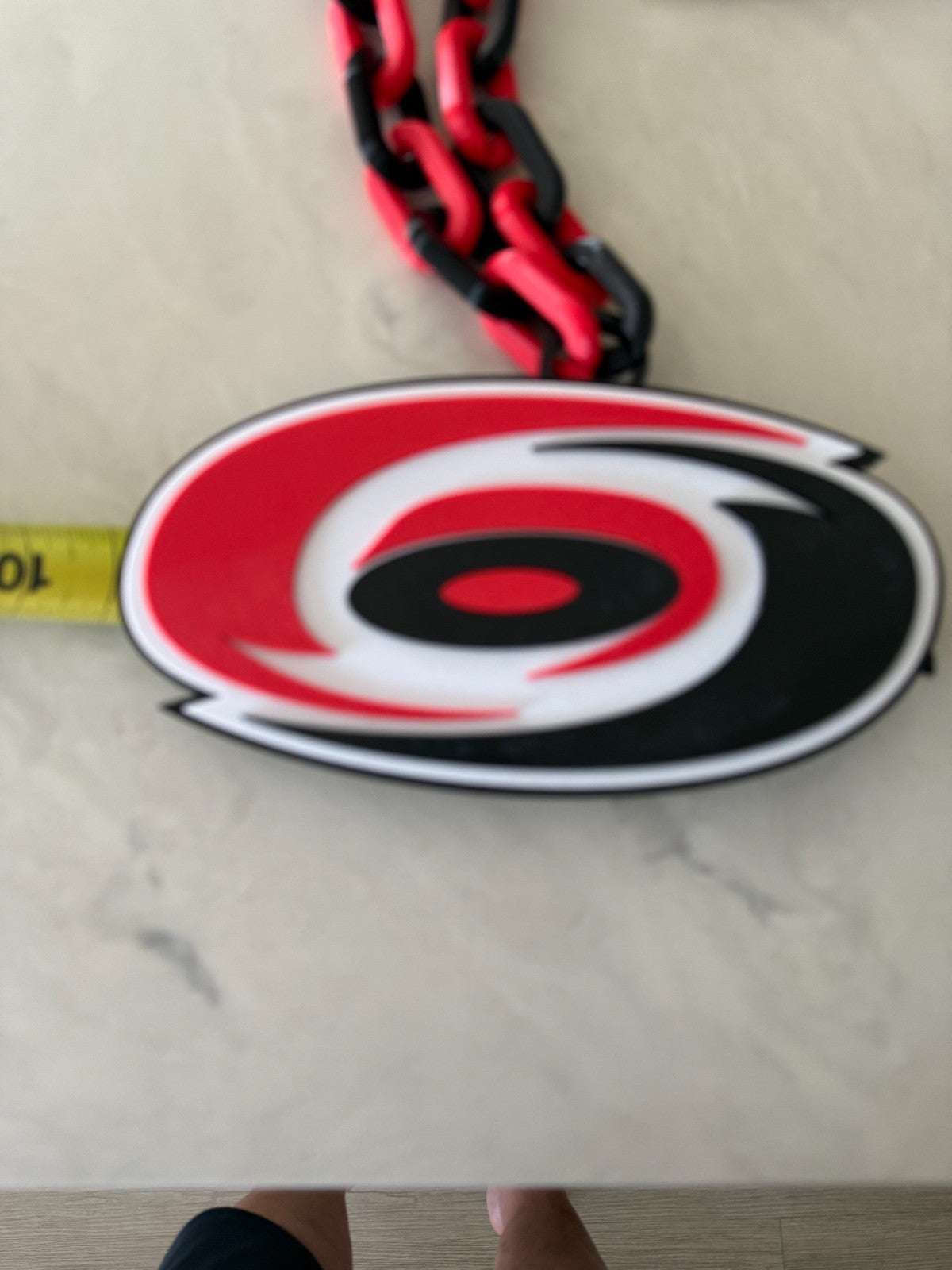 Carolina Hurricanes Oversized Necklace, Fan Chain Carolina Culture "