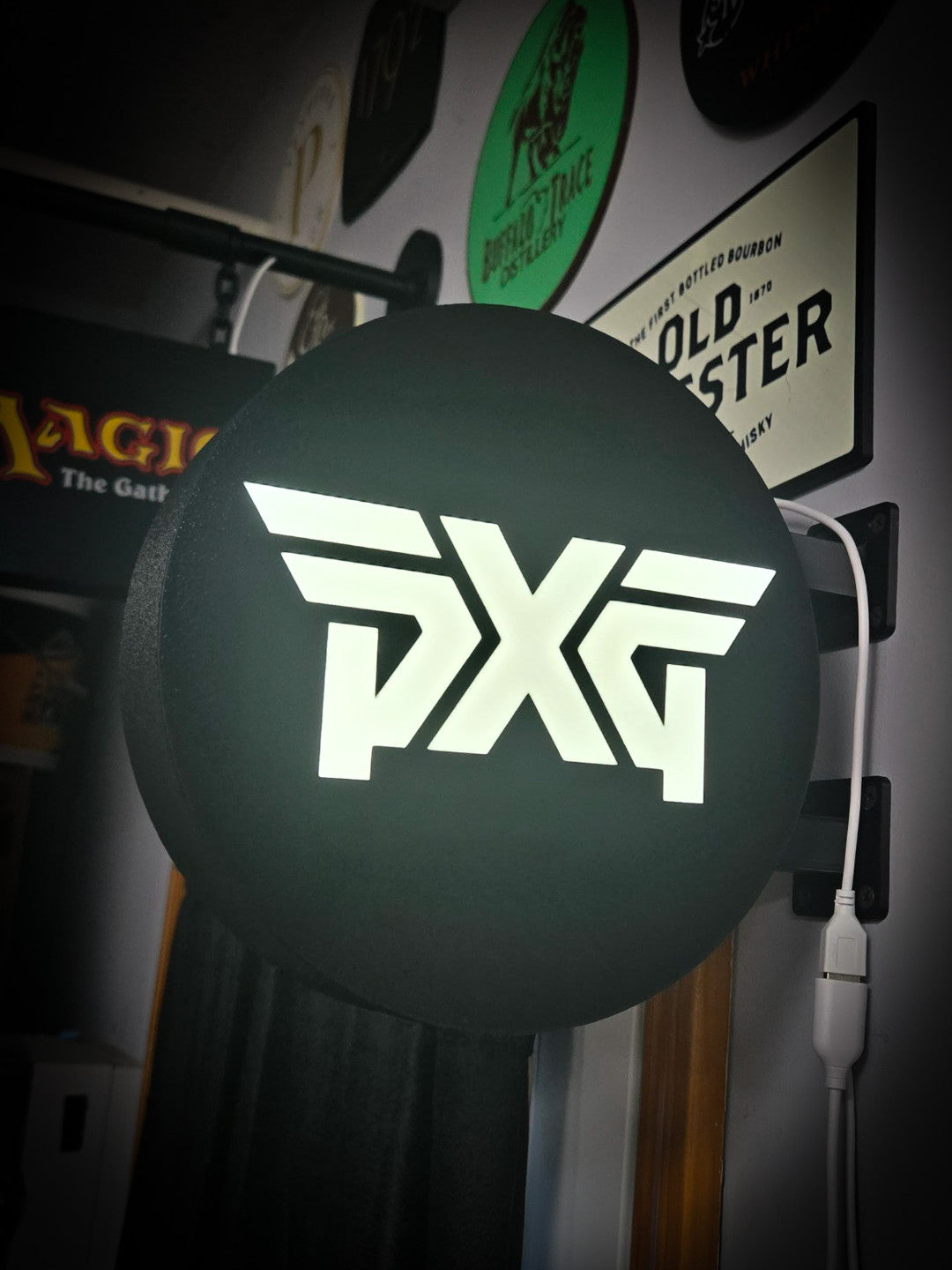 PXG GOLF 12 Inch Light Box LED Sign 3D Printed Wall Decor Man Cave Garage