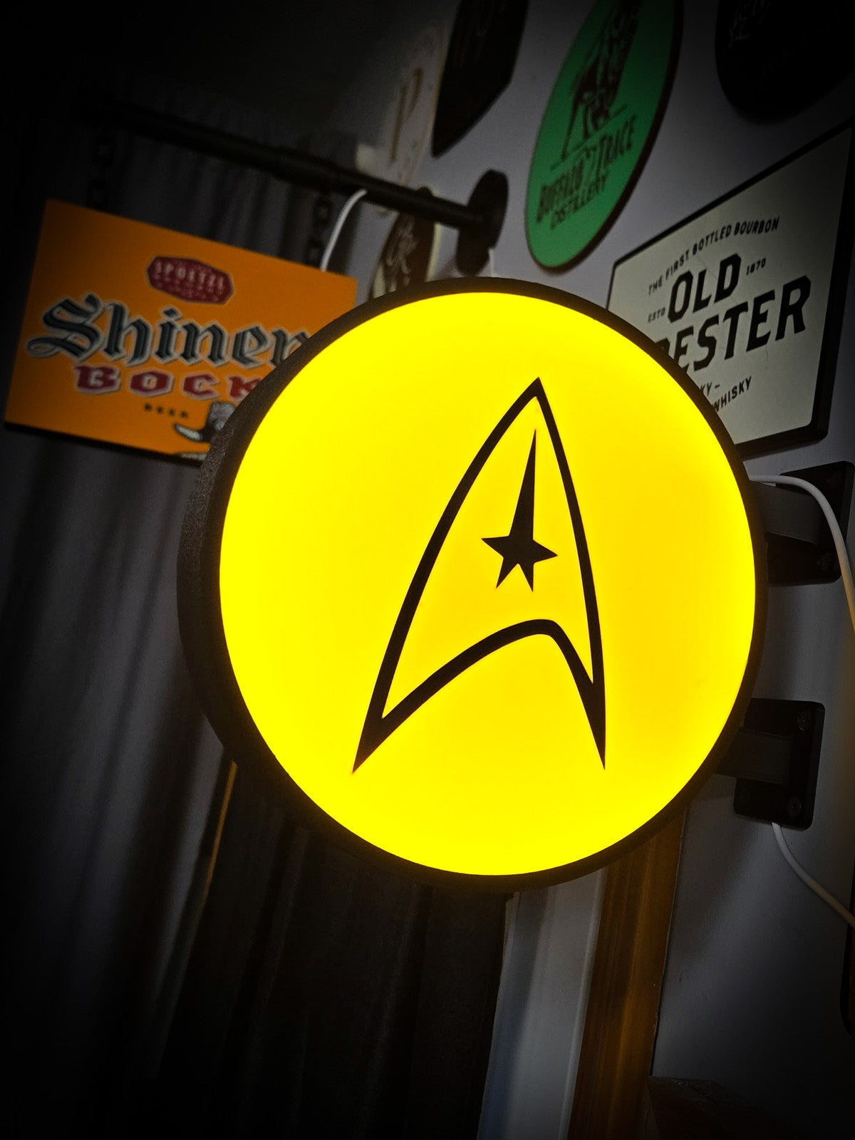STARFLEET DELTA 12 Inch Light Box LED Sign 3D Printed Wall Decor Man Cave Garage