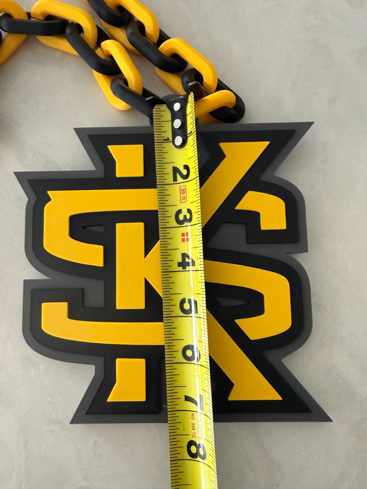 Kennesaw State Owls Logo Oversized Necklace, Pendant Turnover Chain Handmade
