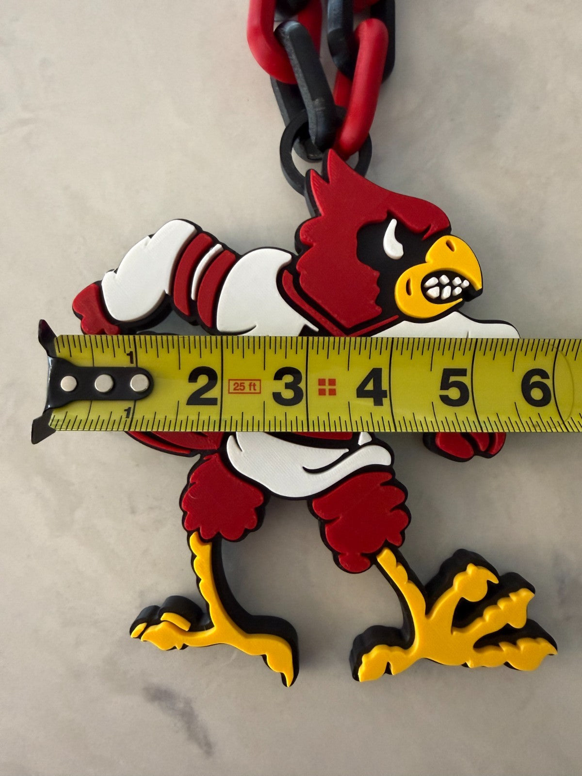 Louisville Cardinals Oversized Necklace Fan Chain Louisville First,Cards Forever