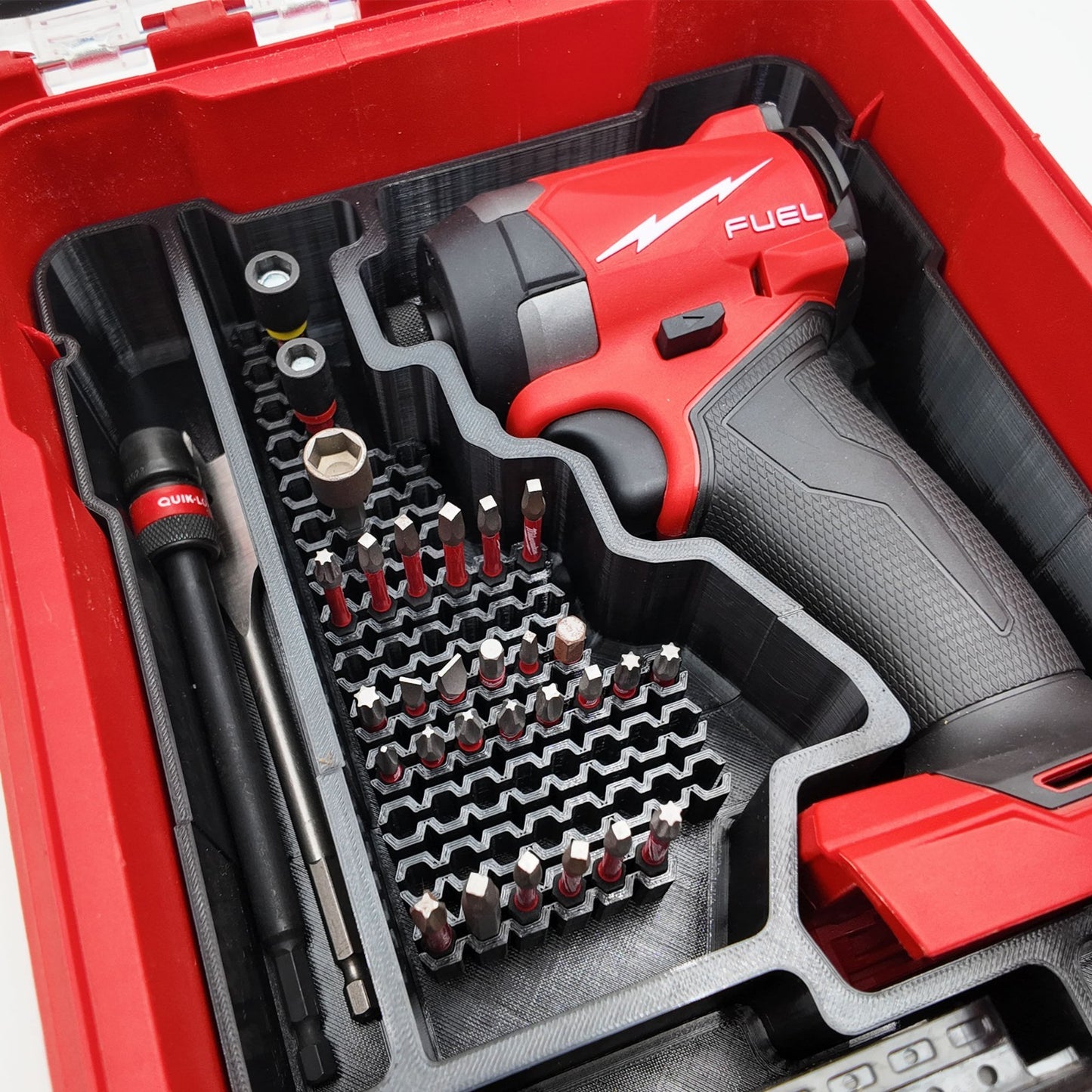 M18 Fuel 1/4" Hex Impact Driver Organizer for Milwaukee Compact Packout insert