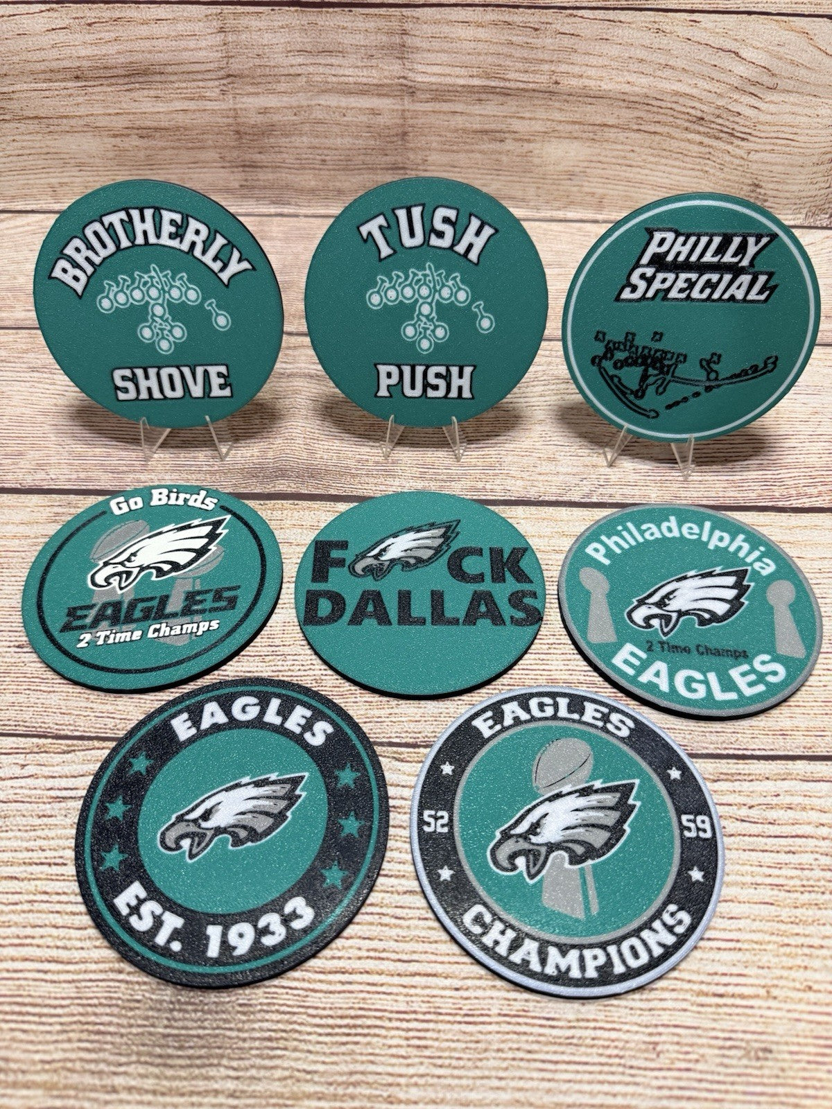 Philadelphia Eagles Custom Drink Coasters Set Of 4 Pick Any Variations