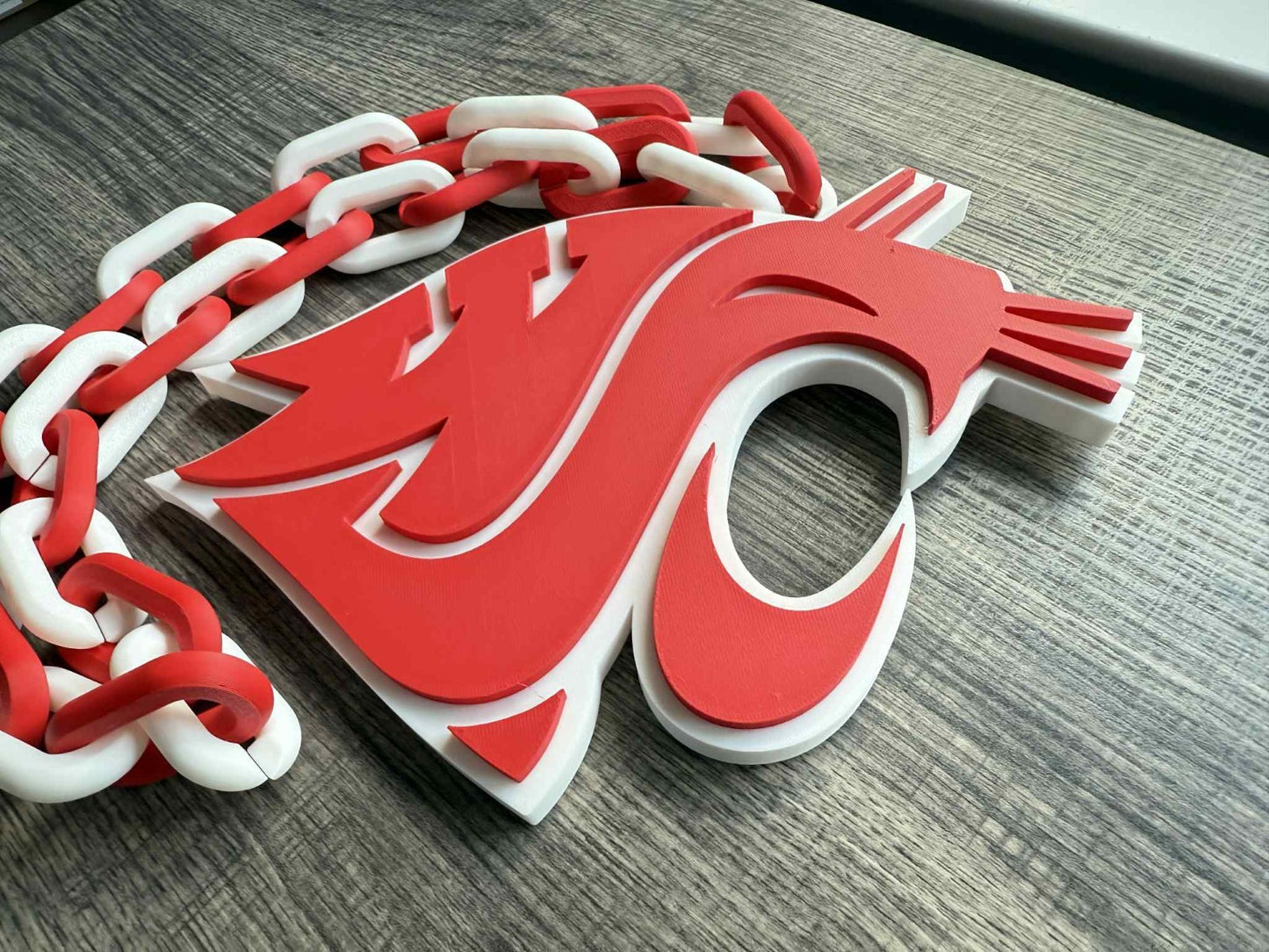 Washington State Cougars Logo Oversized Necklace, Hype Chain [Made To Order]