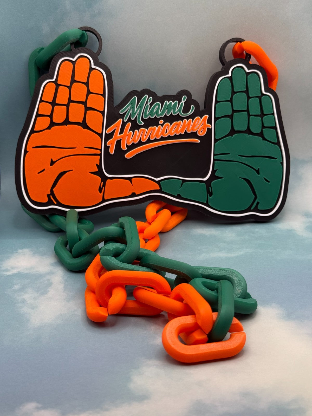 University of Miami Hurricanes - Throwing Up The U Oversized Cain Pendant