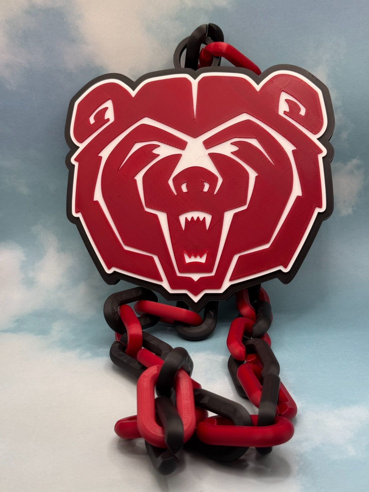 Missouri State Bears State Bears Logo Oversized Necklace Pendant Chain Mo State