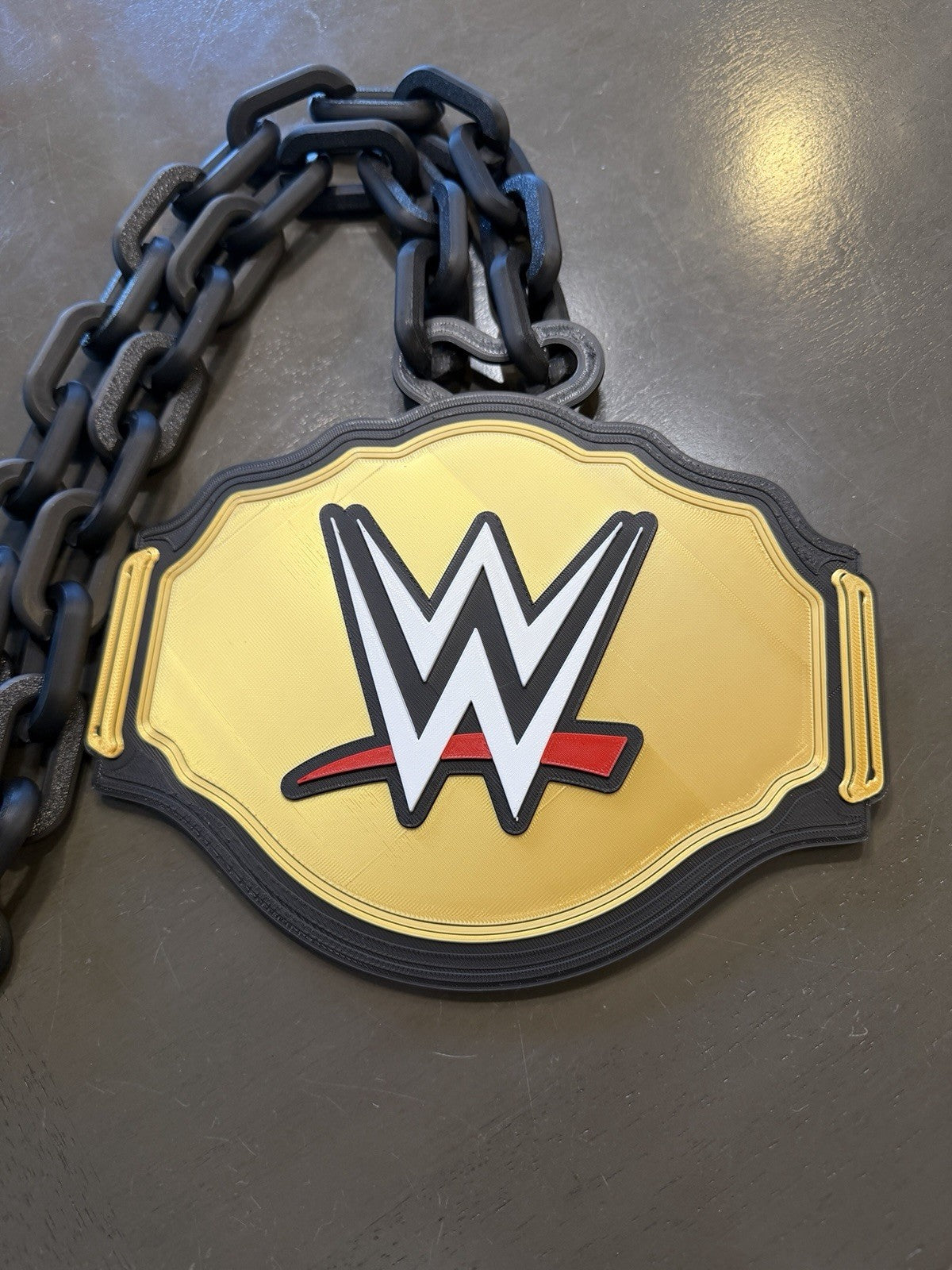 WWE Championship belt Hype Chain Necklace!   Unique Fan Item Or Gift!