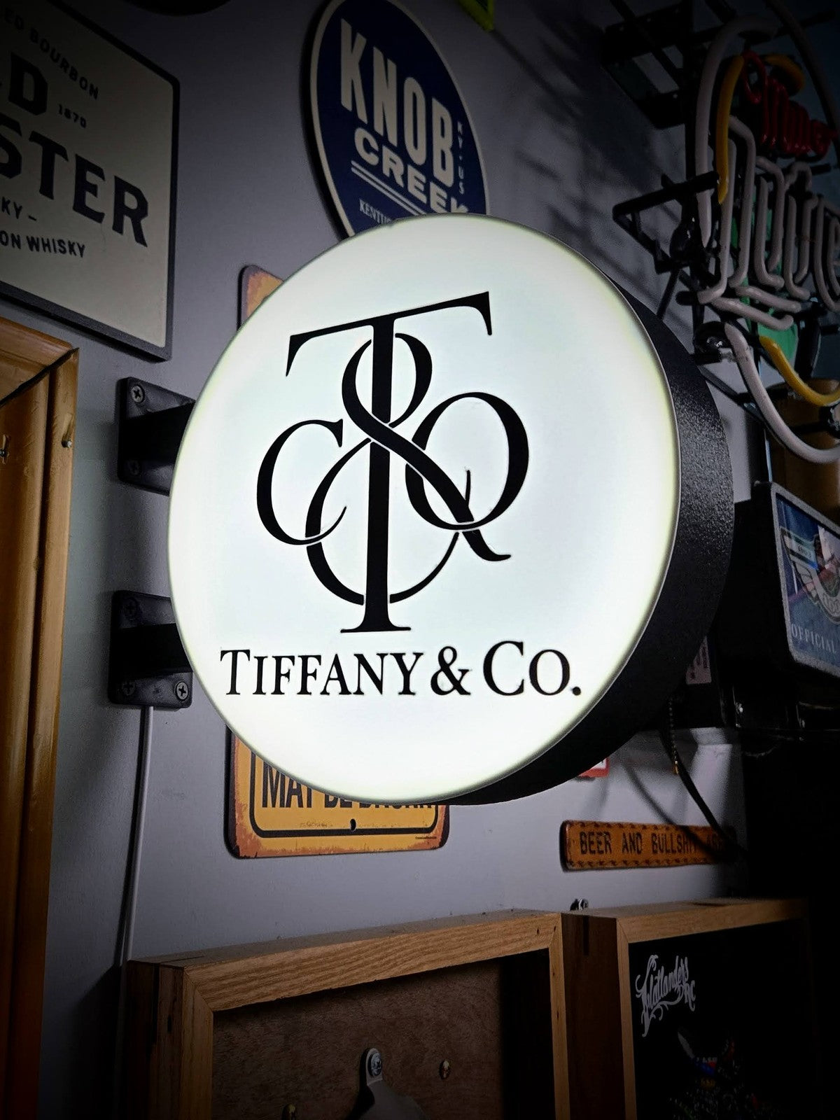 TIFFANY & CO. 12 Inch Light Box LED Sign 3D Printed Wall Decor Man Cave Garage