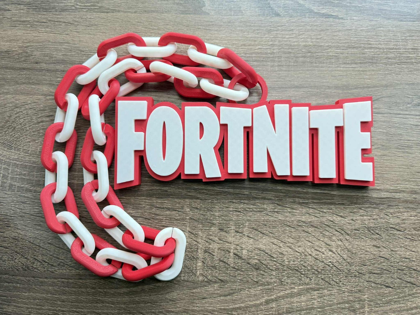 Fortnite Logo Red Oversized Necklace, Hype Chain, Party Chain [Made to Order]
