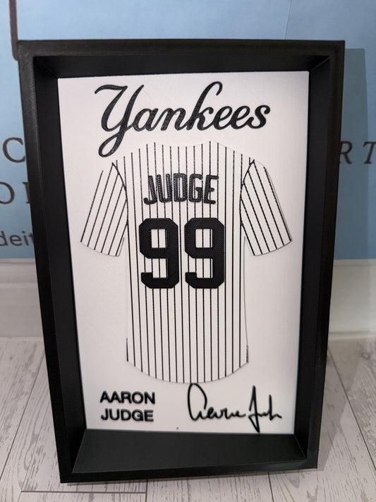 NY Baseball #99 Inspired Player Jersey Display 3D Printed PLA Wall/Desktop Decor