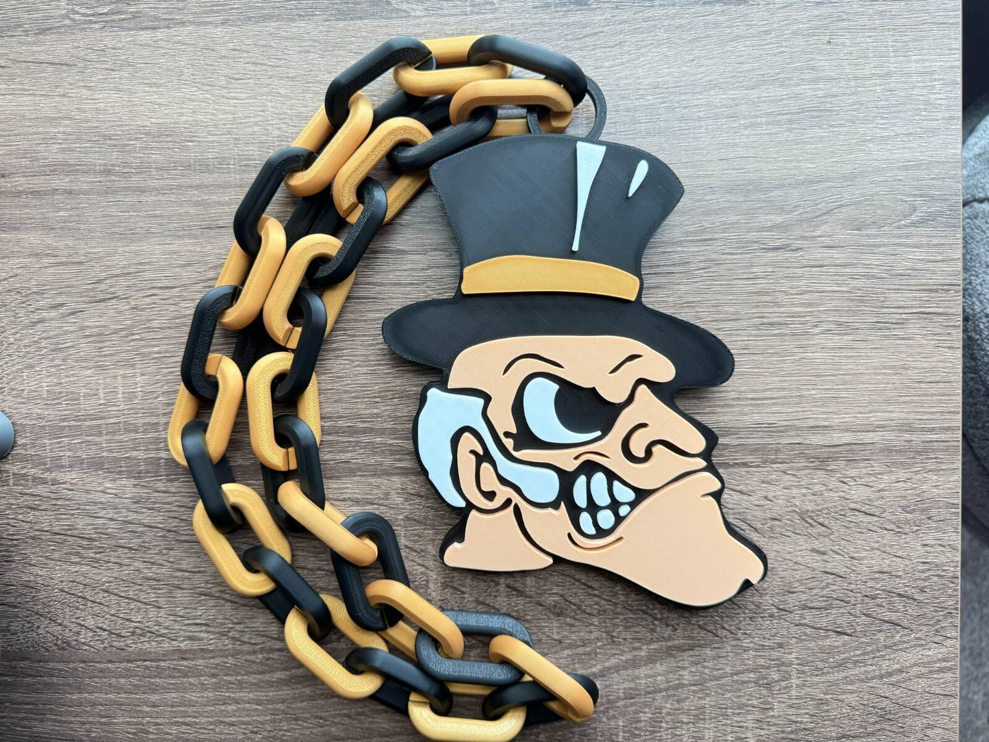 Wake Forest Demon Deacons V2 Oversized Necklace, Hype Chain [Made To Order]