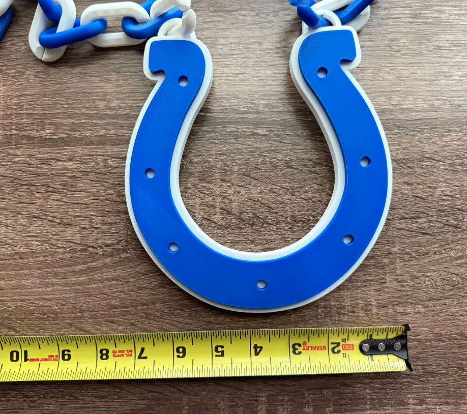 Indianapolis Colts 3D Printed Sports Chain, Necklace