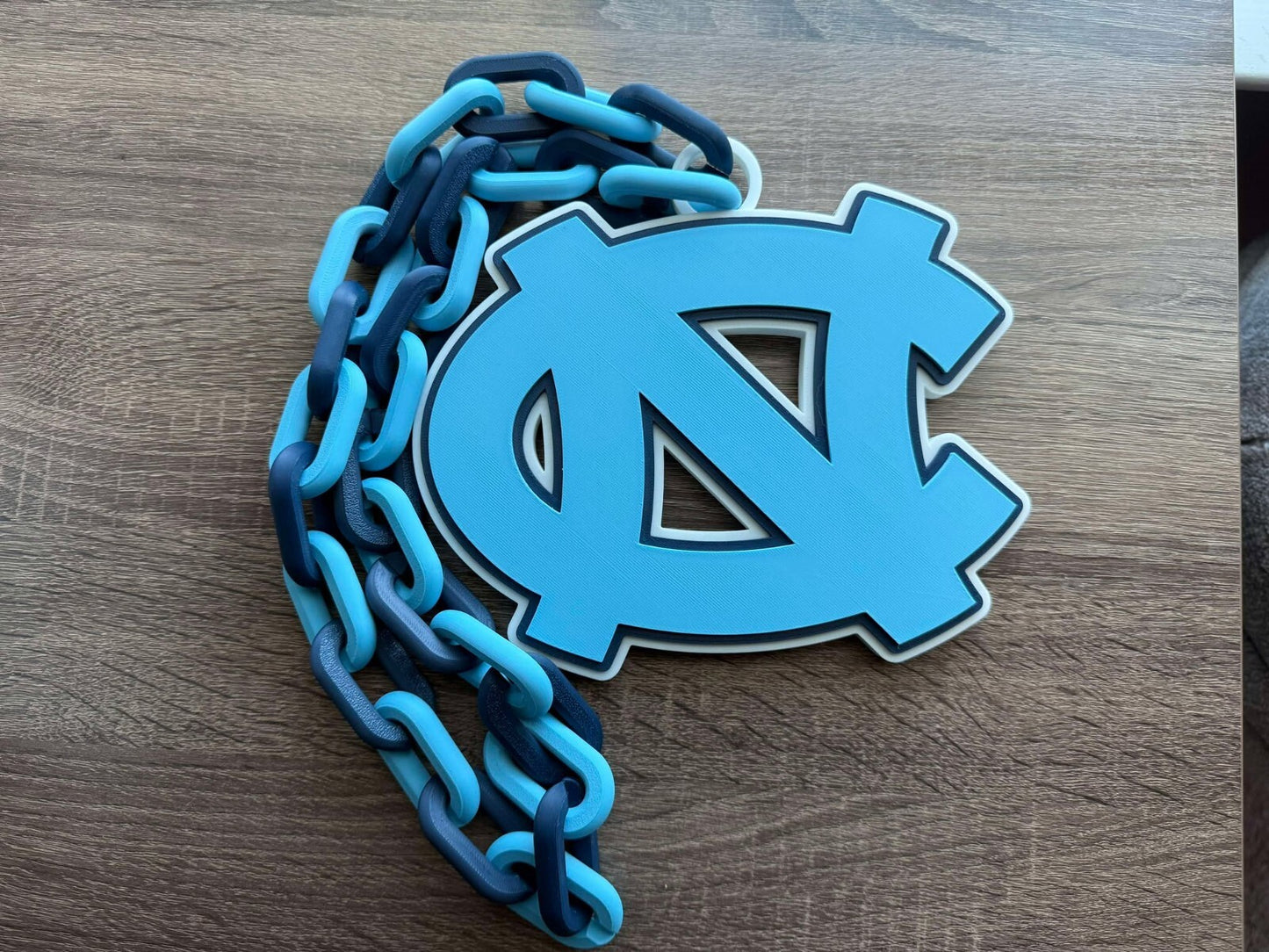 North Carolina Tar Heels Oversized Necklace, Hype Chain [Made To Order]