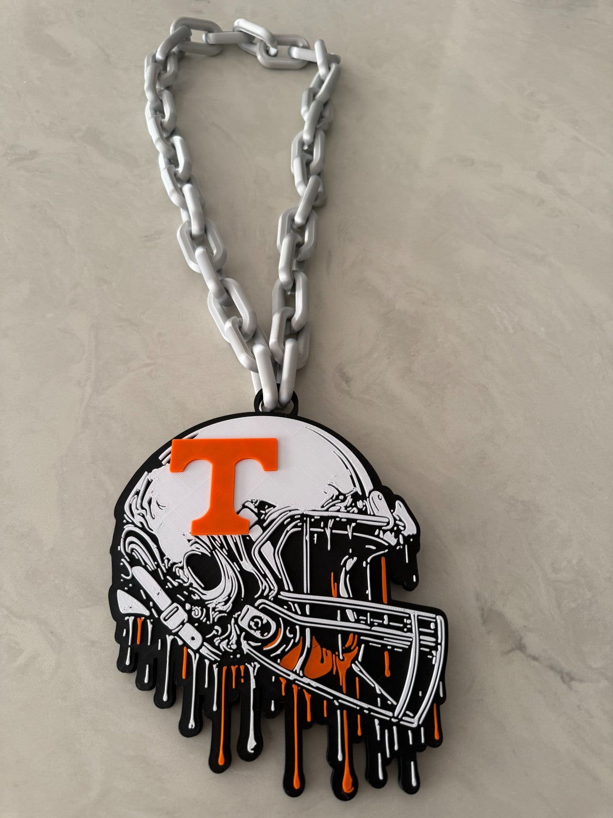Tennessee Volunteers Oversized Helmet & Drip Hype Chain 'Go Vols' Handmade