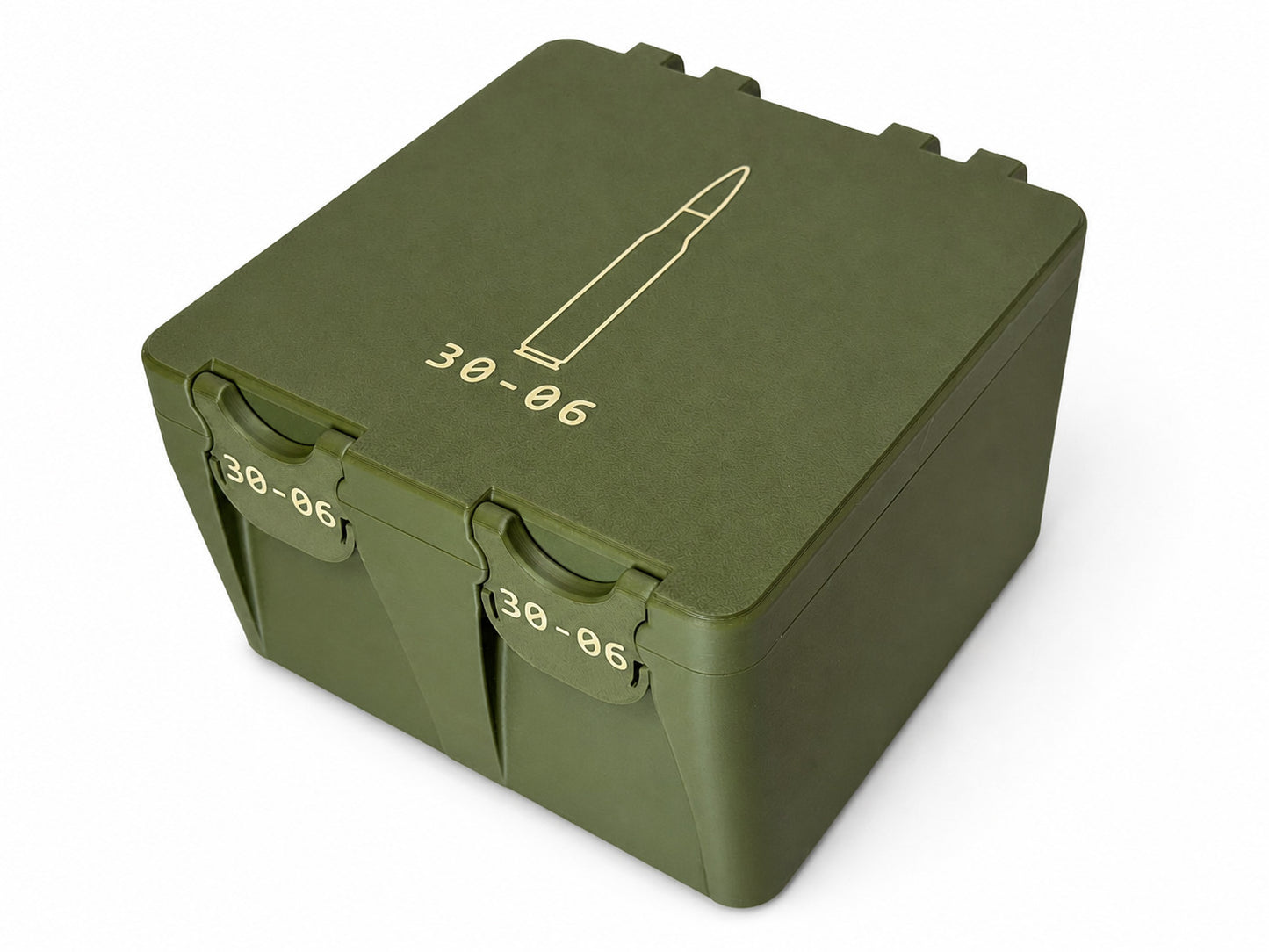 30-06 Springfield Ammo Box – 100 Rounds - Snap Close Storage Box | Fully
