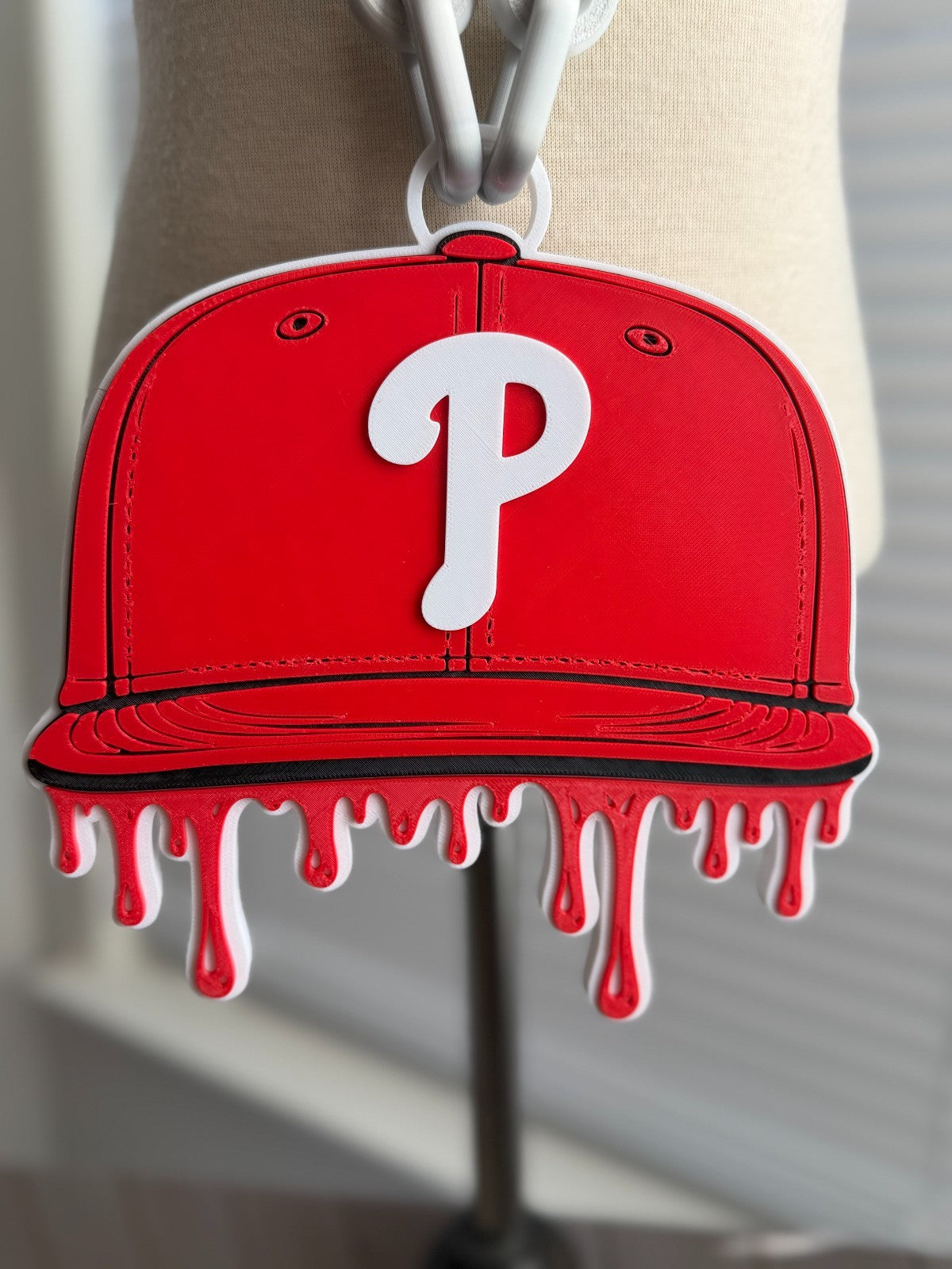 Philadelphia Phillies Drip Baseball Cap Oversized Fan Hype Chain "Go Phils"