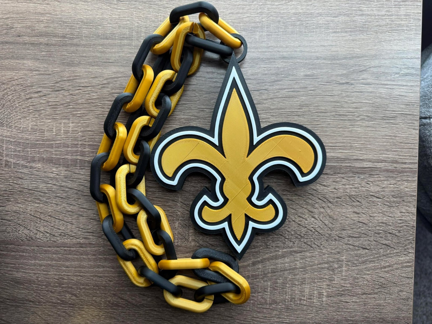 New Orleans Saints Oversized Necklace, Hype Chain [Made To Order]