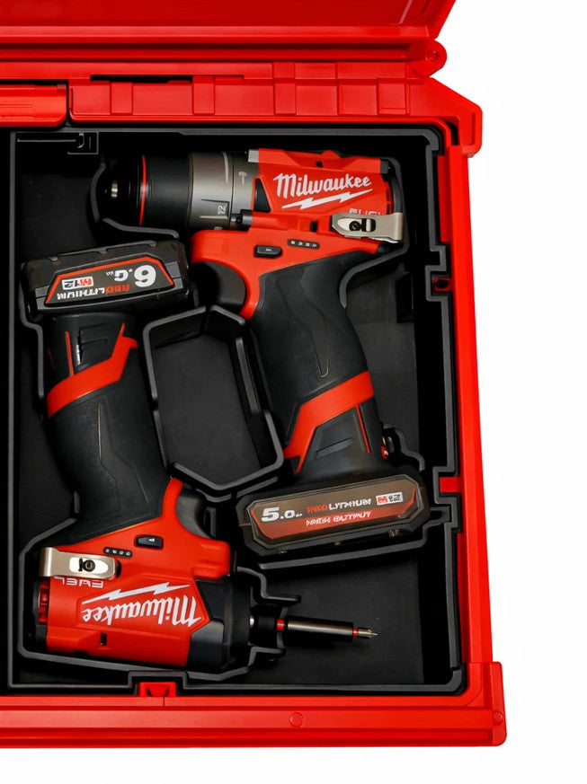 M12 Gen 3 Drill and impact Organizer for Milwaukee Packout insert 2 and 3 Drawer