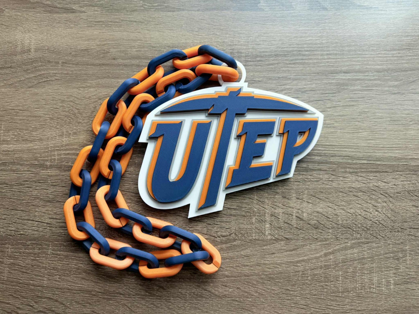 UTEP Miners Logo Oversized Necklace, Hype Chain [Made To Order]