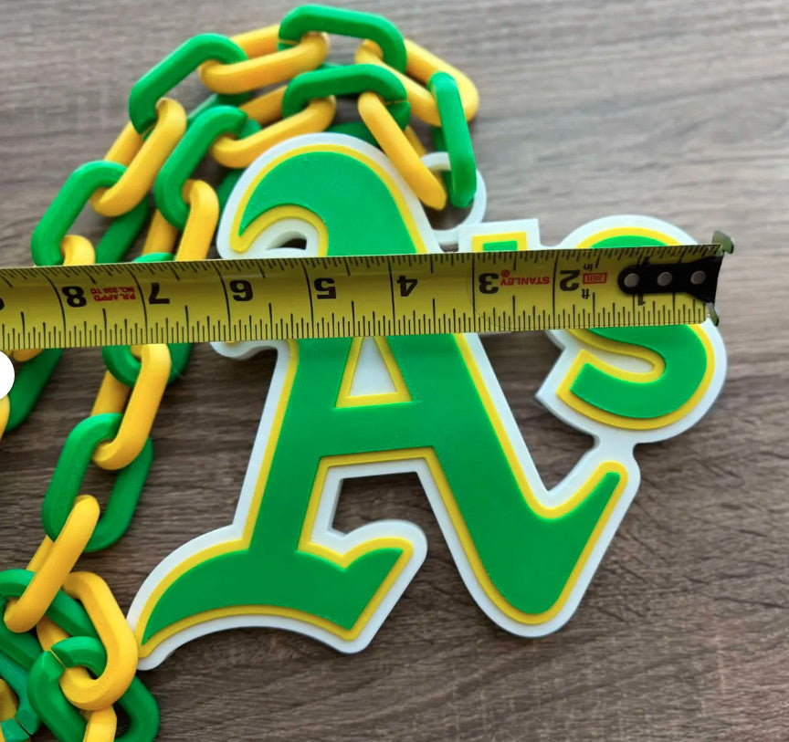 Oakland Athletics 3D Printed Sports Chain, Necklace