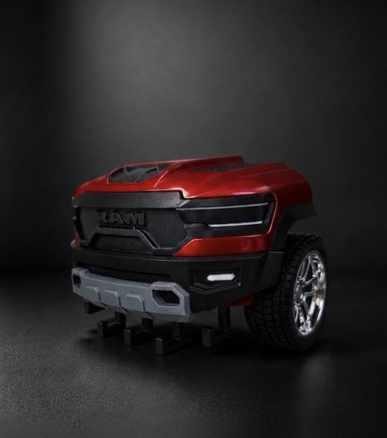 Custom 3D Printed RAM TRX Front Grill Key Holder - Red