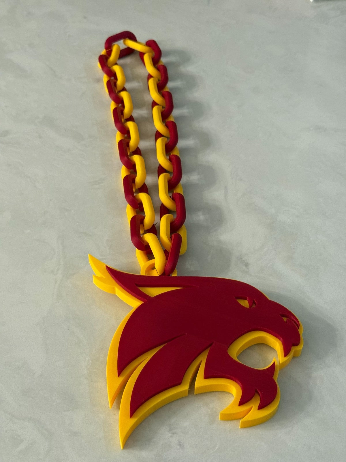 Texas State Bobcats Oversized Necklace, Hype Chain"Eat 'Em Up, Cats"