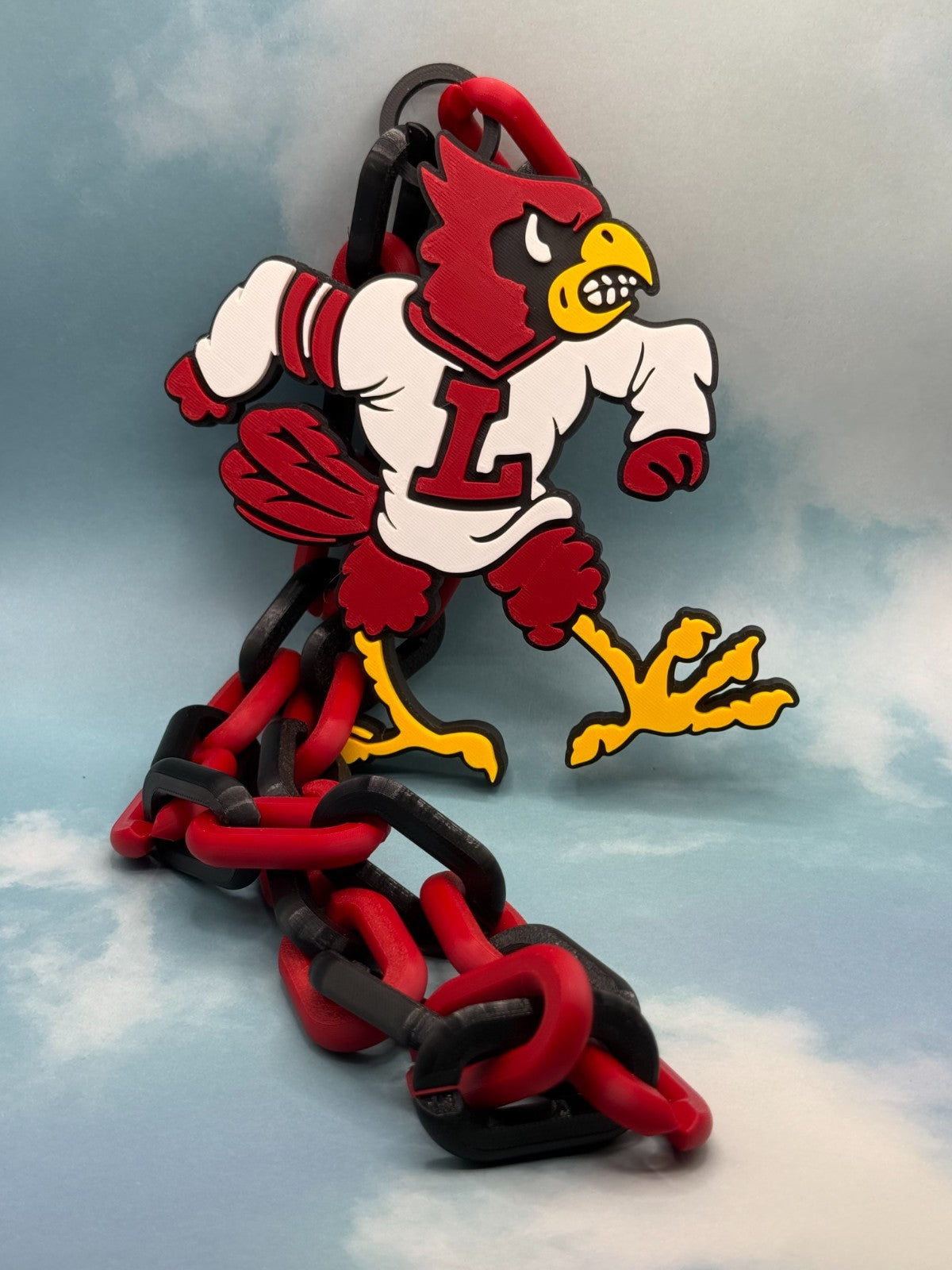 Louisville Cardinals Oversized Necklace Fan Chain Louisville First,Cards Forever